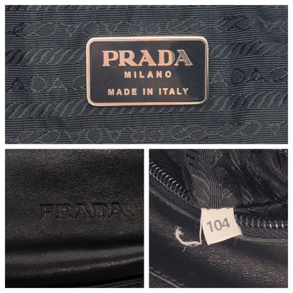 PRADA Shoulder Bag plastic Black black Plat Stick handle logo