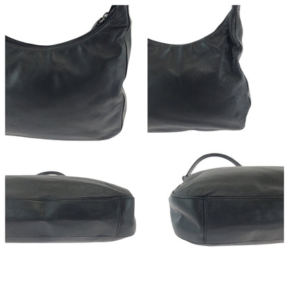 PRADA Shoulder Bag plastic Black black Plat Stick handle logo