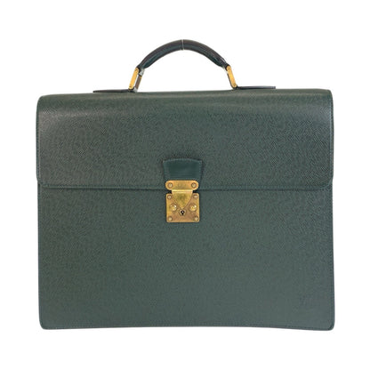 LOUIS VUITTON Business bag M30034 leather Episea Dark Green Gold Metal Taiga Moscova