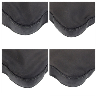 PRADA Shoulder Bag Nylon Black SilverMetal Test Triangle With logo