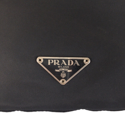 PRADA Shoulder Bag Nylon Black SilverMetal Test Triangle With logo