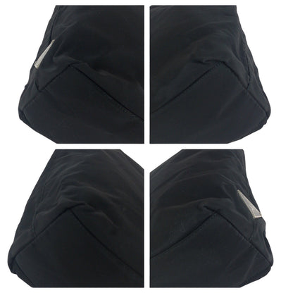 PRADA Shoulder Bag Nylon Black SilverMetal Test Triangle With logo