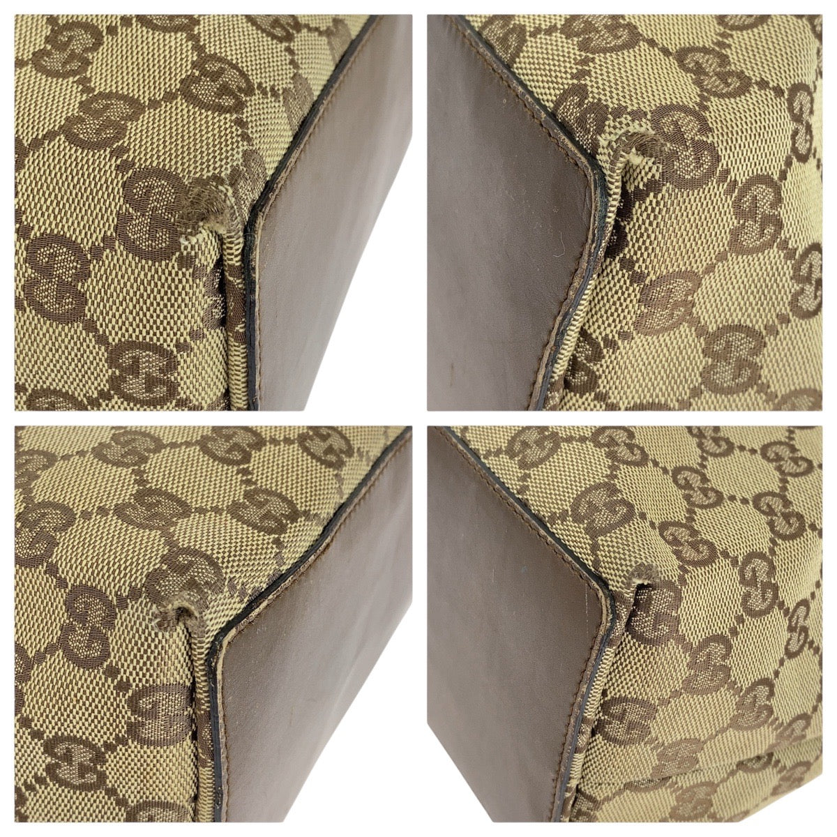 GUCCI Tote Bag 31243 GG canvas Beige brown