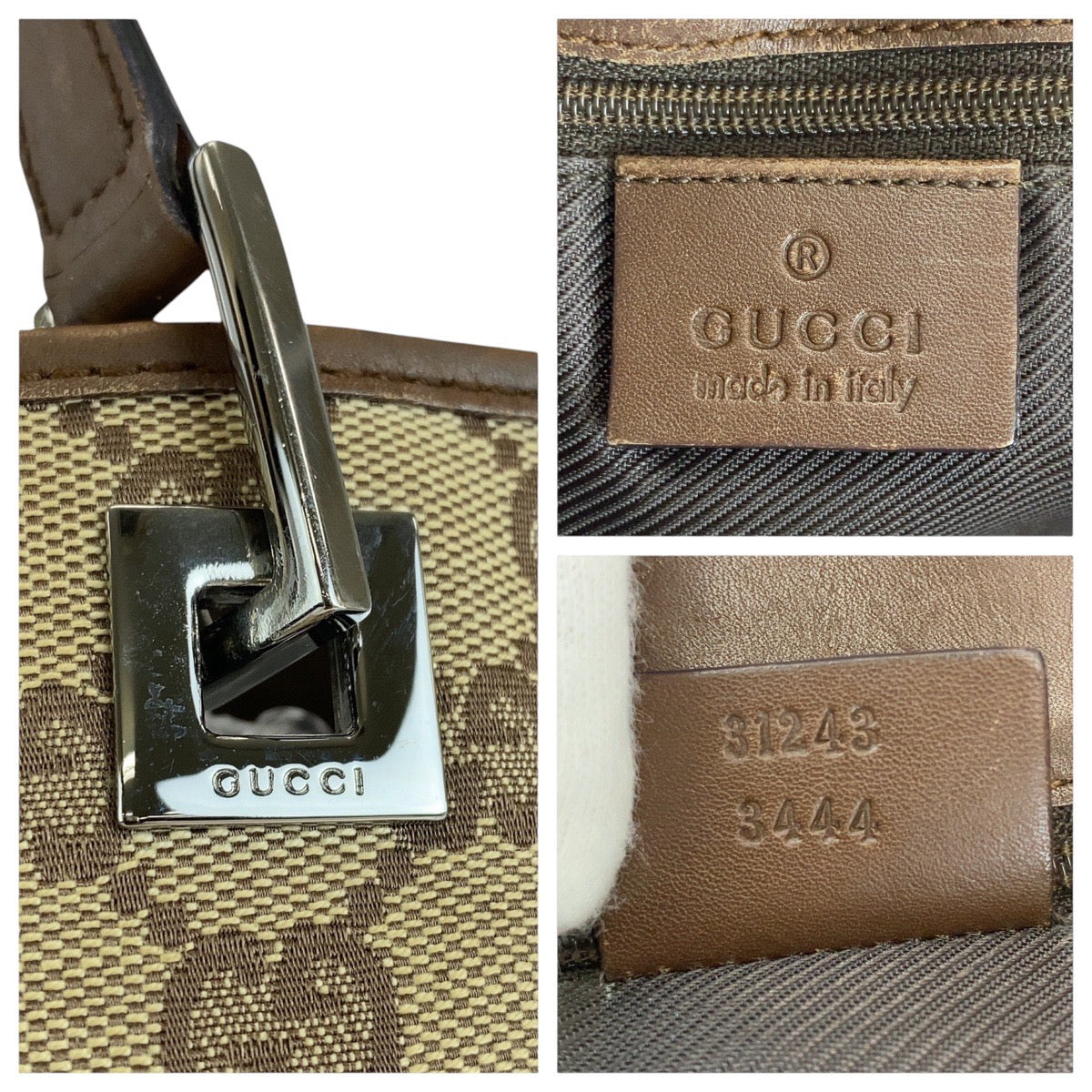 GUCCI Tote Bag 31243 GG canvas Beige brown