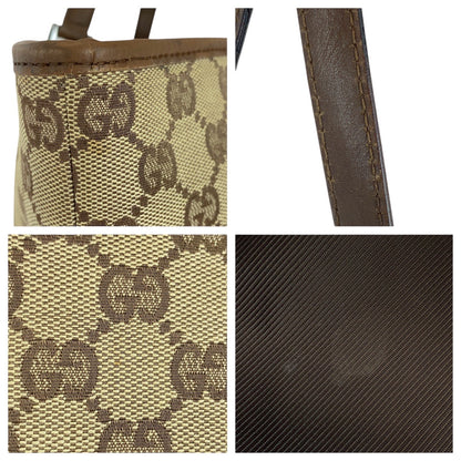 GUCCI Tote Bag 31243 GG canvas Beige brown