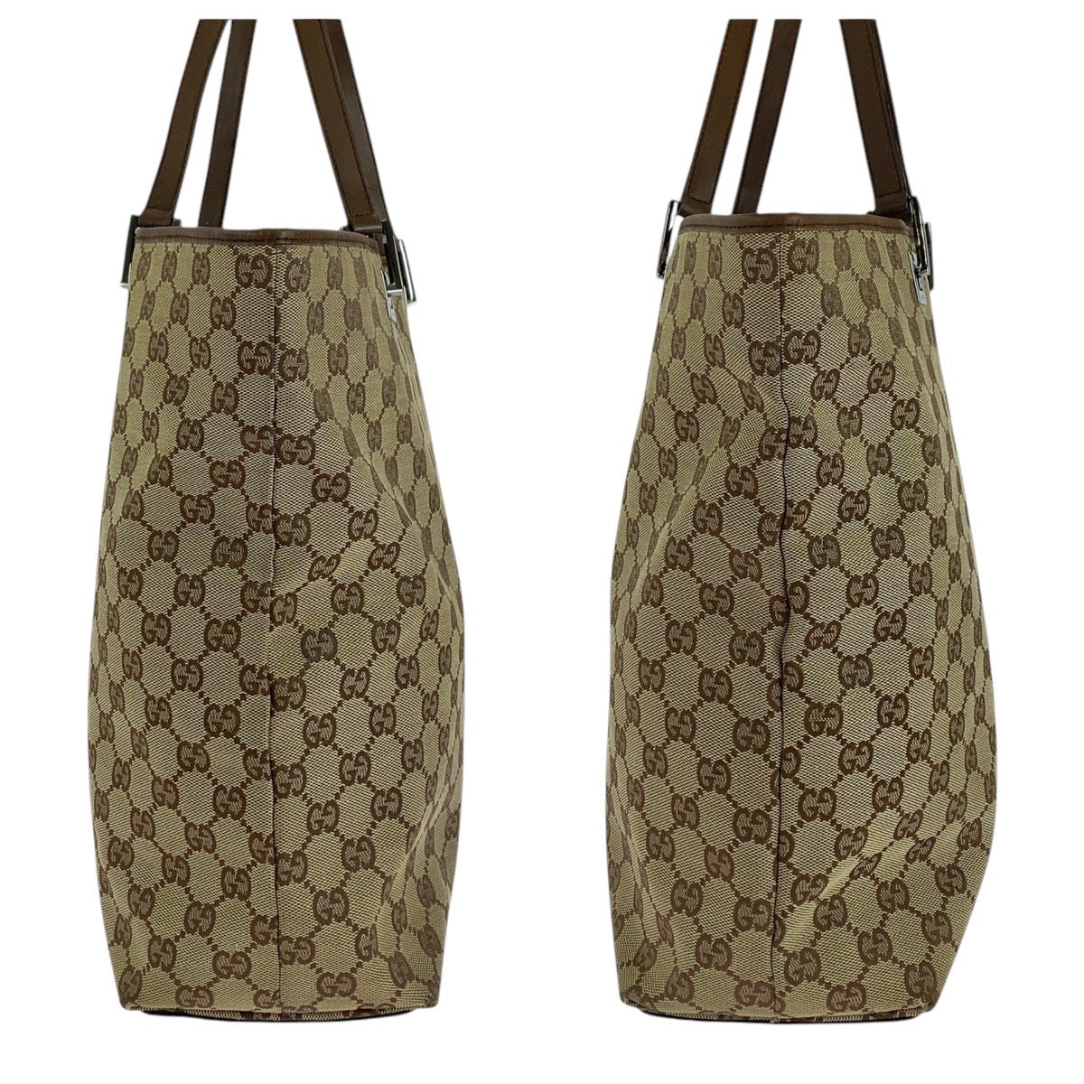 GUCCI Tote Bag 31243 GG canvas Beige brown