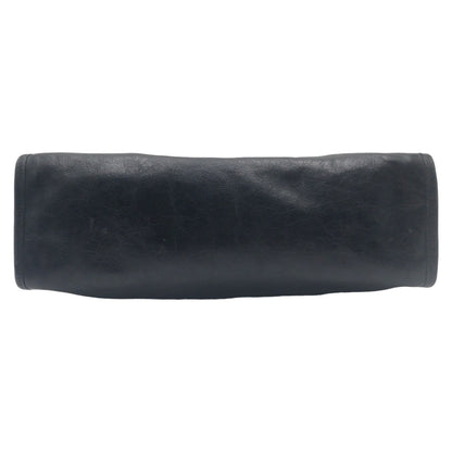 GUCCI Clutch bag leather black Interlocking