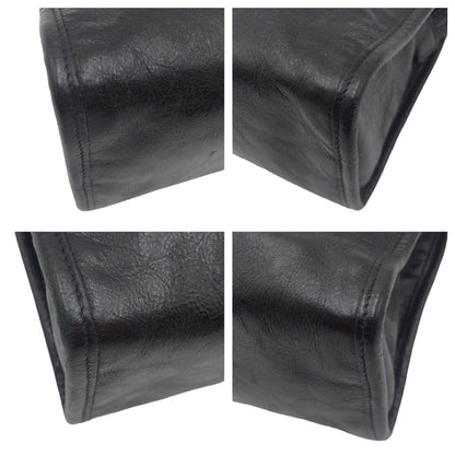 GUCCI Clutch bag leather black Interlocking