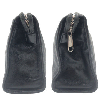 GUCCI Clutch bag leather black Interlocking