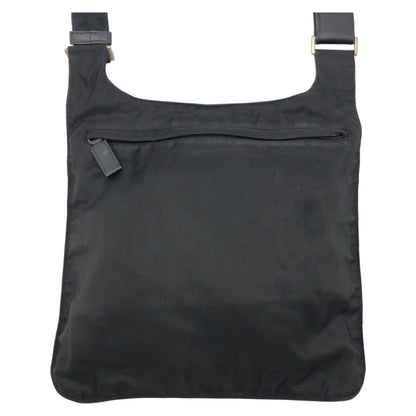 PRADA Shoulder Bag Nylon Black black Test Triangle With logo