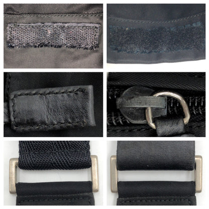 PRADA Shoulder Bag Nylon Black black Test Triangle With logo