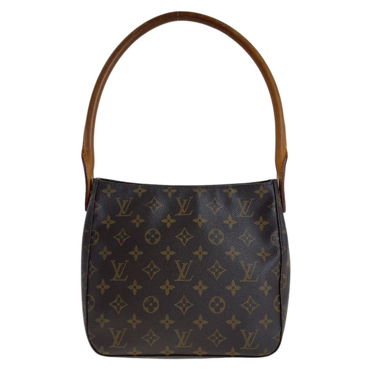 LOUIS VUITTON Shoulder Bag M51146 PVC Brown Gold Metal Monogram LoopingMM