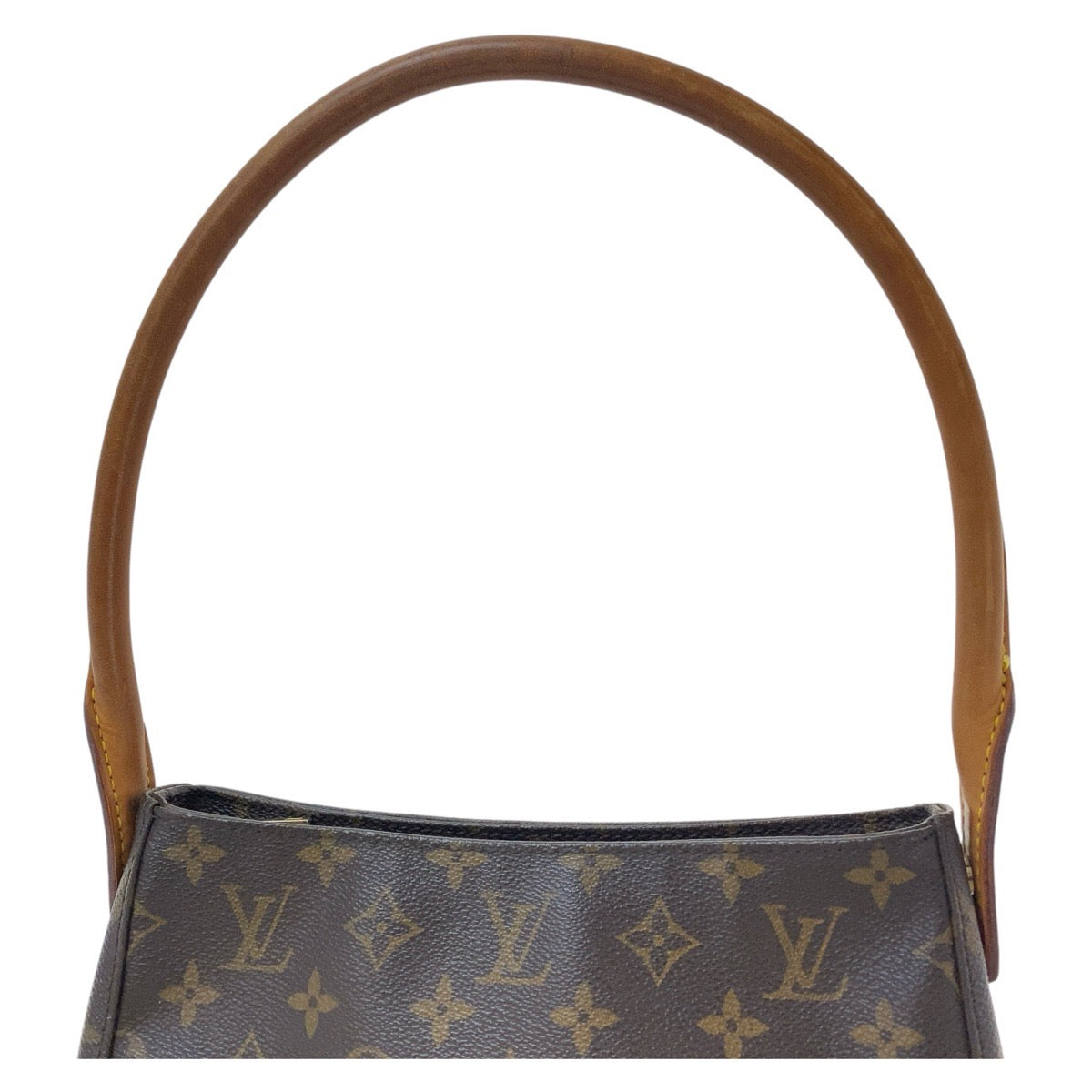 LOUIS VUITTON Shoulder Bag M51146 PVC Brown Gold Metal Monogram LoopingMM