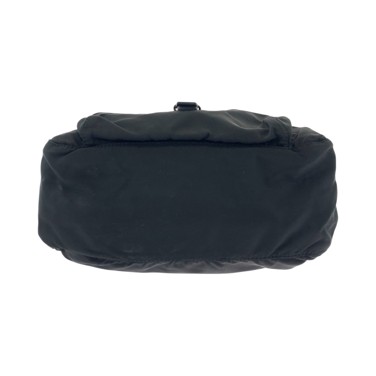 PRADA Shoulder Bag Nylon Black SilverMetal Test Triangle With logo