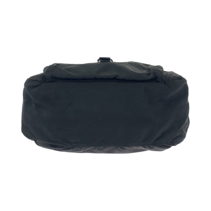 PRADA Shoulder Bag Nylon Black SilverMetal Test Triangle With logo