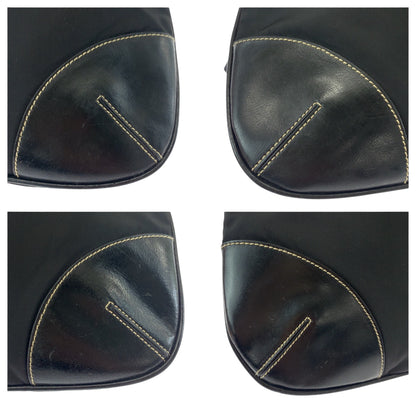 PRADA Shoulder Bag 7 Nylon Black SilverMetal Test Triangle With logo