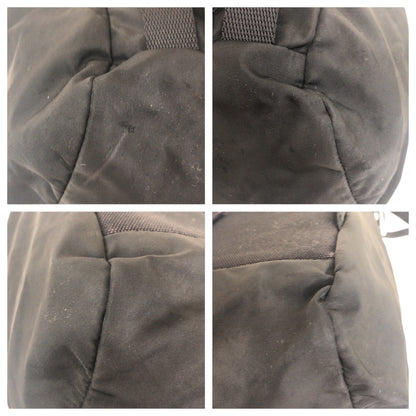 PRADA Backpack Nylon Black SilverMetal Test Triangle With logo
