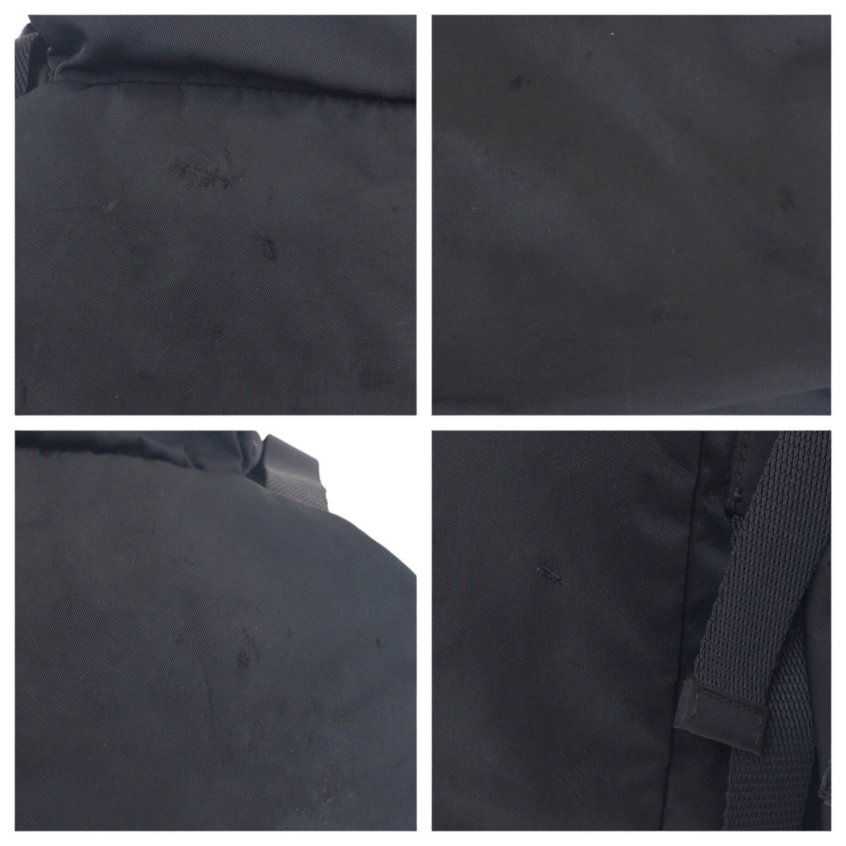 PRADA Backpack Nylon Black SilverMetal Test Triangle With logo