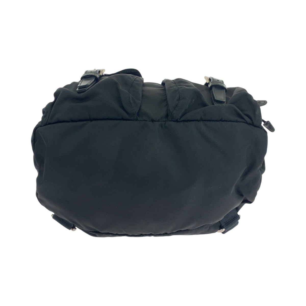 PRADA Backpack Nylon Black SilverMetal Test Triangle With logo