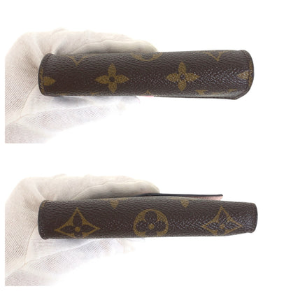 LOUIS VUITTON Tri-fold wallet M62360 PVC Brown Rose Ballerine Pink Gold Metal Monogram Portefeuille Victorine