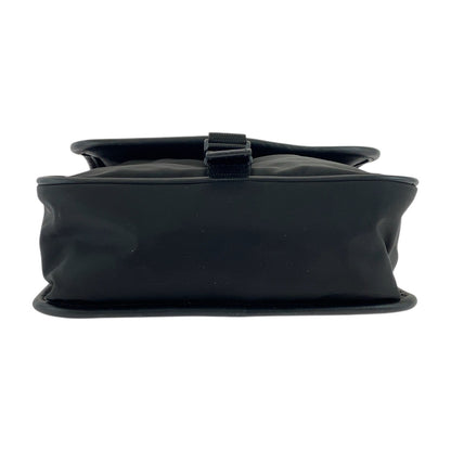 PRADA Shoulder Bag Nylon Black Silver Metal Test Triangle With logo
