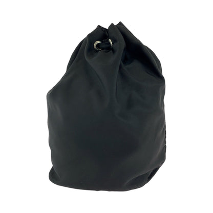 PRADA Pouch 1N0369 Nylon Black SilverMetal Test Triangle With logo