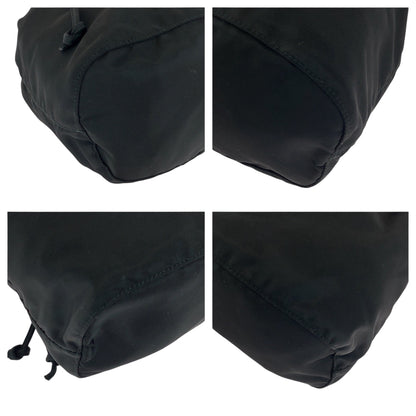 PRADA Pouch 1N0369 Nylon Black SilverMetal Test Triangle With logo