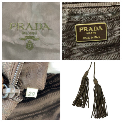 PRADA Shoulder Bag Nylon khaki Test