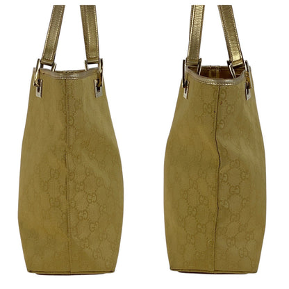 GUCCI Shoulder Bag 002 1099 GG canvas gold