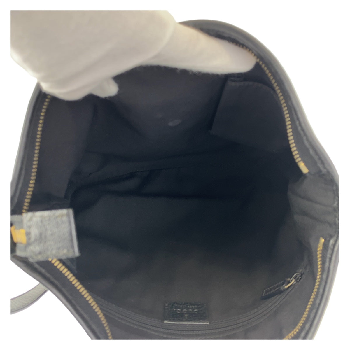 GUCCI Shoulder Bag 131326 GG canvas Black GoldMetal Abbey