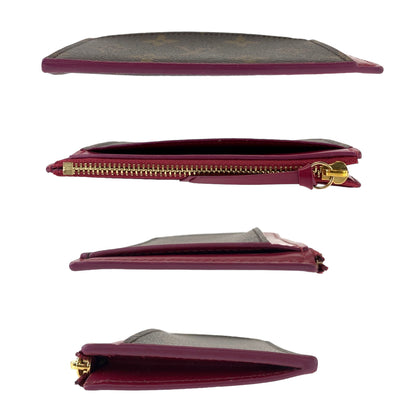 LOUIS VUITTON Coin case M67889 PVC Brown wine red Monogram Porte Cartes Zip