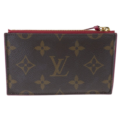 LOUIS VUITTON Coin case M67889 PVC Brown wine red Monogram Porte Cartes Zip