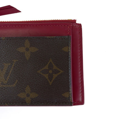 LOUIS VUITTON Coin case M67889 PVC Brown wine red Monogram Porte Cartes Zip