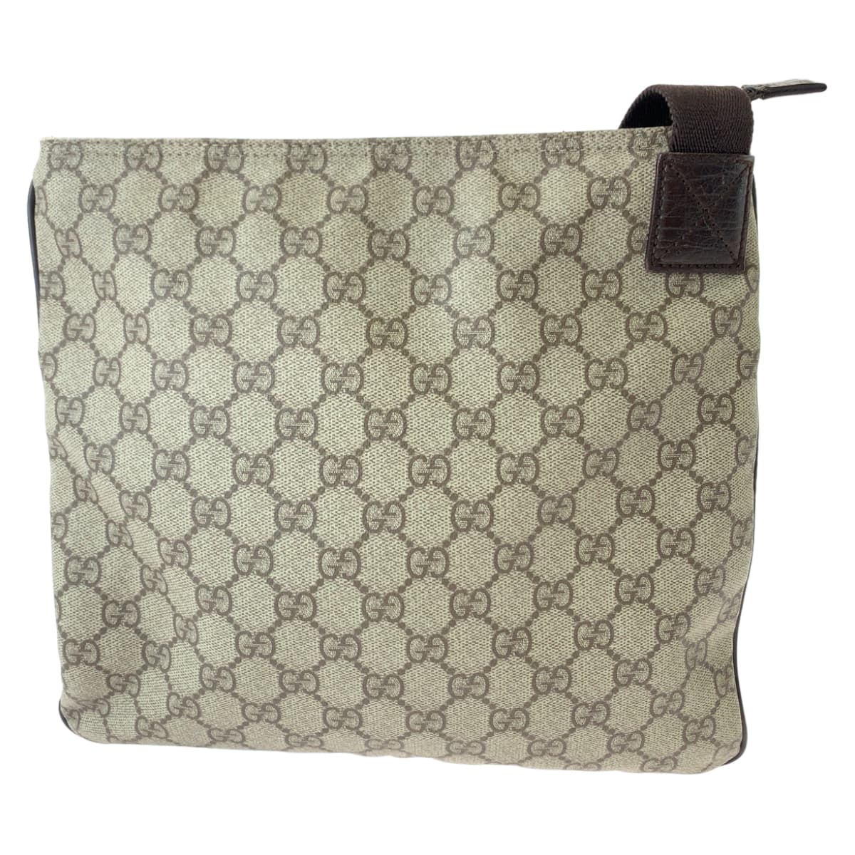 GUCCI Shoulder Bag 141626 GG Supreme Canvas Beige Brown SilverMetal