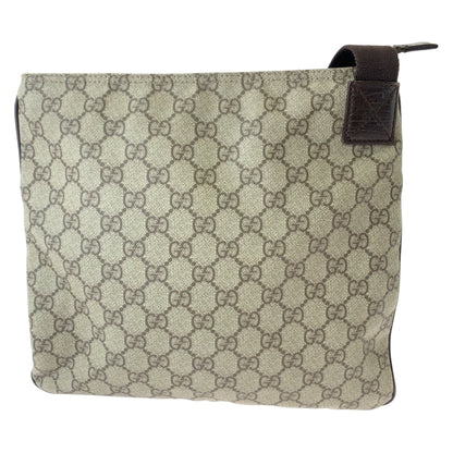 GUCCI Shoulder Bag 141626 GG Supreme Canvas Beige Brown SilverMetal