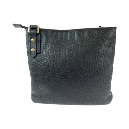 GUCCI Shoulder Bag 239347 leather Black SilverMetal Guccisima