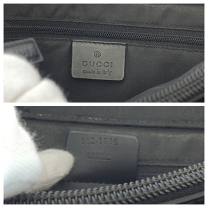GUCCI Tote Bag 002 1015 GG canvas Black SilverMetal Bamboo