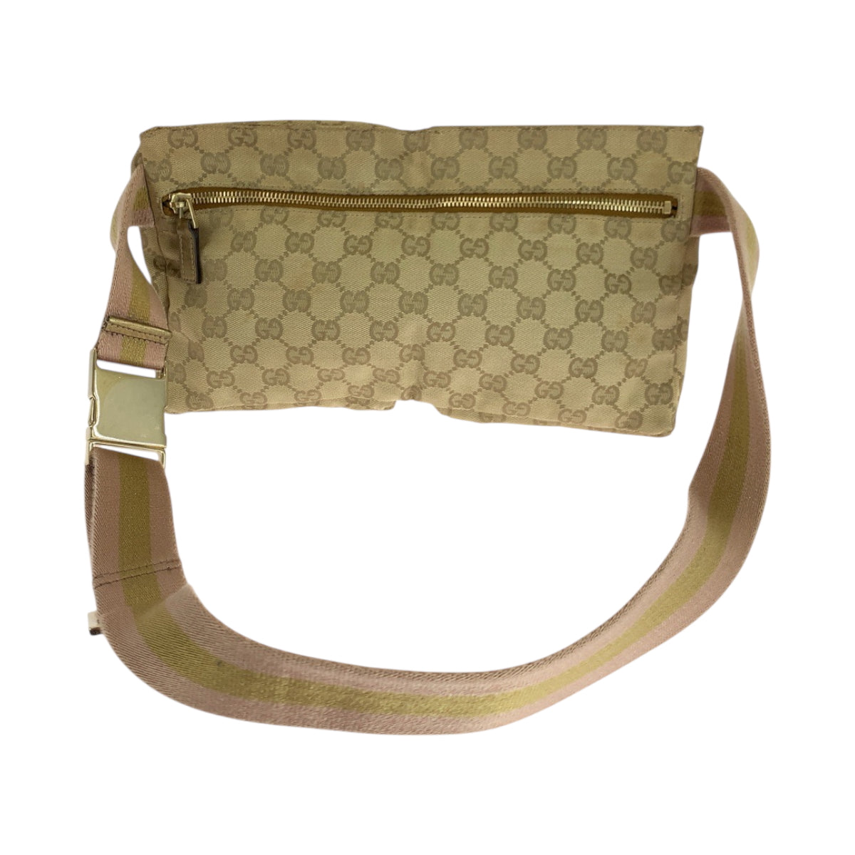 GUCCI Waist bag 28566 GG canvas Beige Gold Pink GoldMetal Sherry line