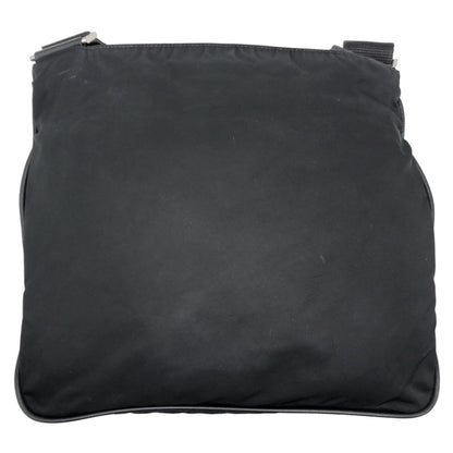 PRADA Shoulder Bag Nylon Black SilverMetal Test Triangle With logo