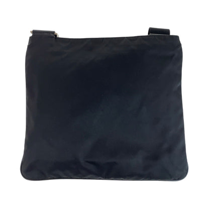 PRADA Shoulder Bag Nylon Black SilverMetal Test Triangle With logo