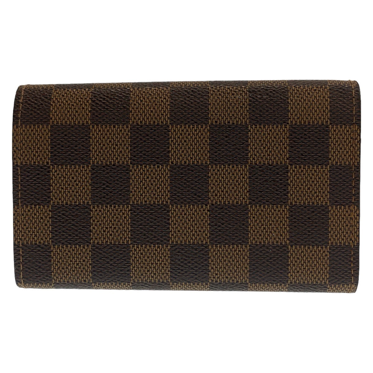 LOUIS VUITTON Bifold Wallet N61730 PVC Brown Gold Metal Damier Portefeuille Tresol