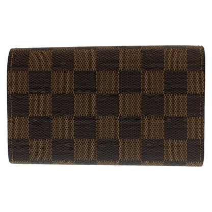 LOUIS VUITTON Bifold Wallet N61730 PVC Brown Gold Metal Damier Portefeuille Tresol