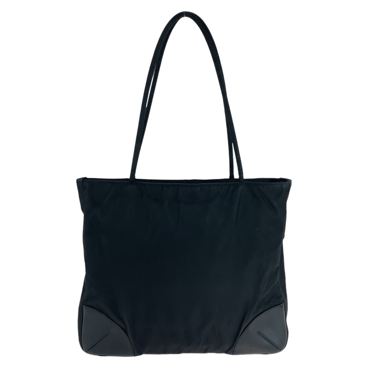 PRADA Tote Bag Nylon Black SilverMetal Test Triangle With logo