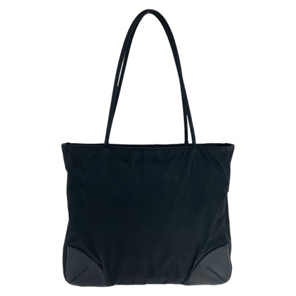 PRADA Tote Bag Nylon Black SilverMetal Test Triangle With logo