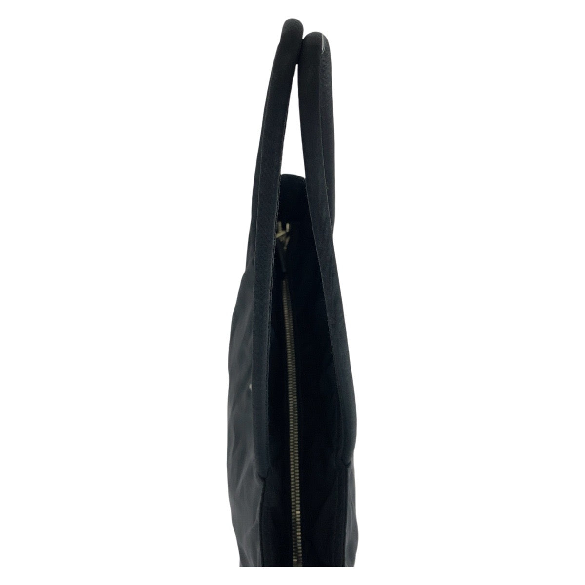 PRADA Tote Bag Nylon Black SilverMetal Test Triangle With logo