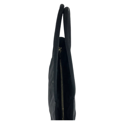 PRADA Tote Bag Nylon Black SilverMetal Test Triangle With logo