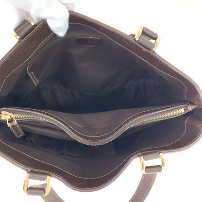 GUCCI Tote Bag 170004 GG canvas Beige Brown Gold Metal Abbey