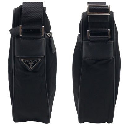 PRADA Shoulder Bag Nylon Black black Test Triangular logo