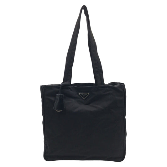 PRADA Tote Bag Nylon Black black Test Triangular logo