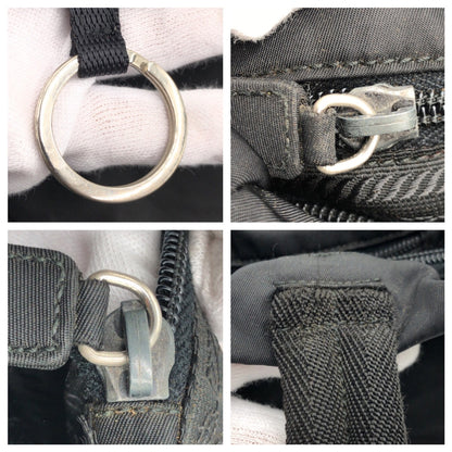 PRADA Tote Bag Nylon Black black Test Triangular logo
